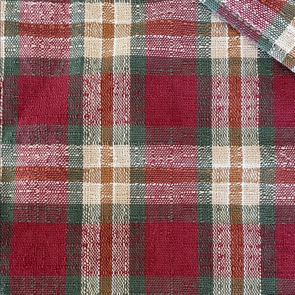 LONGABERGER Orchard Park Plaid Festive Red and Green Place Mats (2)